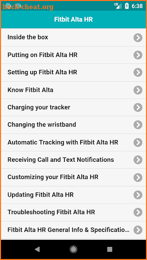 User Guide for Fitbit Alta HR screenshot