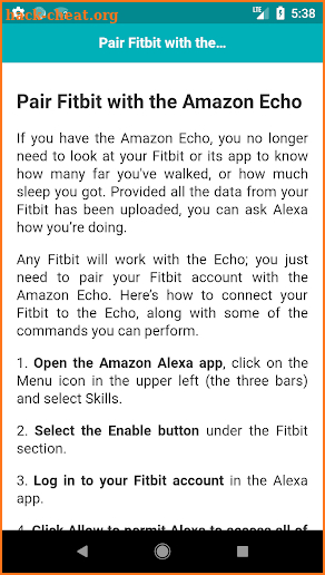 User Guide for Fitbit Versa screenshot