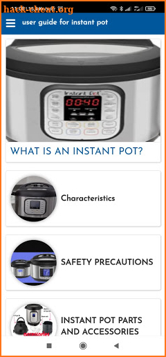 user guide for instant pot screenshot