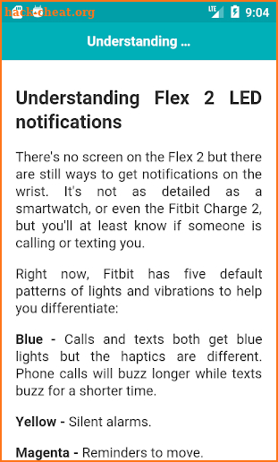 User Guide of Fitbit Flex 2 screenshot