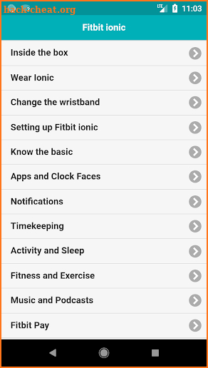 User guide of Fitbit Ionic screenshot
