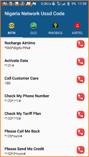 Ussd Codes for Nigerian Networks & Banks (Spogam) screenshot