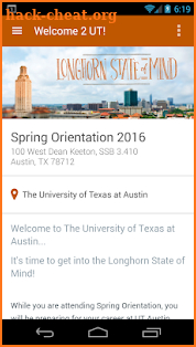 UT Austin Orientation screenshot