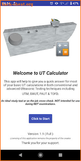 UT Calculator screenshot