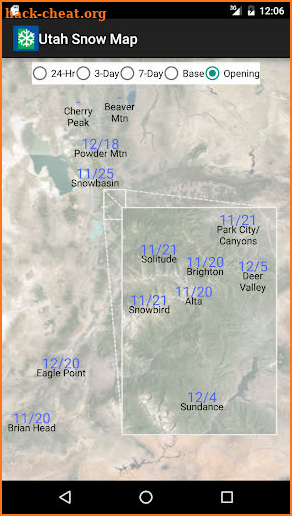 Utah Snow Map screenshot