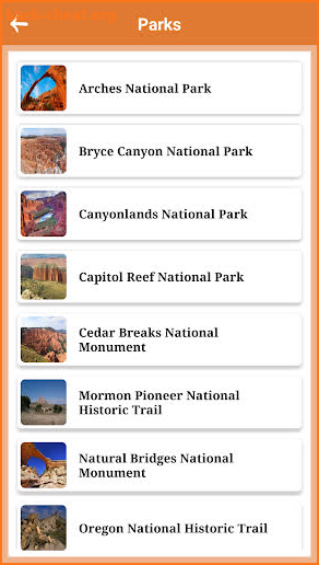 Utah State and National Parks screenshot