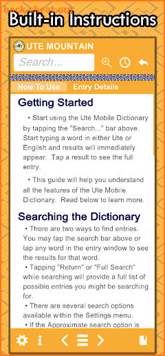 Ute Mobile Dictionary screenshot