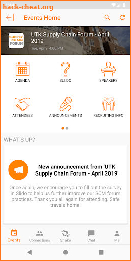 UTK Supply Chain Forum screenshot