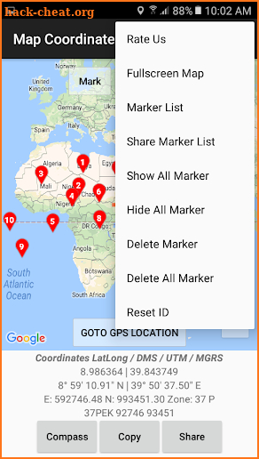 UTM Geo Map screenshot