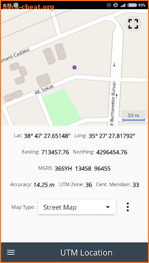 UTM Location screenshot