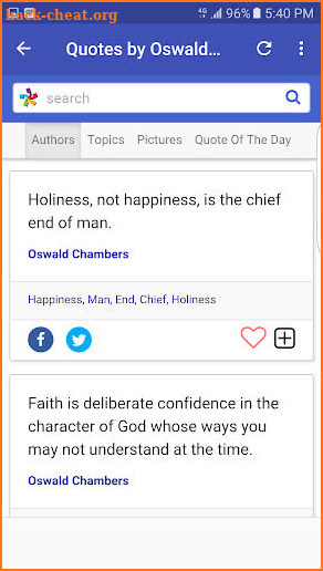Utmost for His Highest, Oswald Chambers screenshot