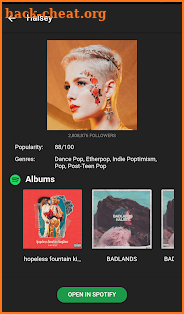 uTrack, a Spotify Companion screenshot