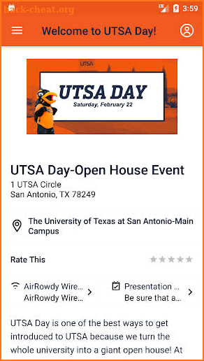 UTSA Day Guide screenshot