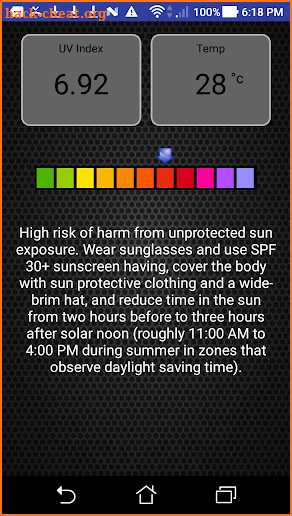 UV Index screenshot