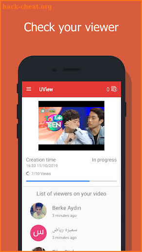 UView - Share your video to people - Get free view screenshot