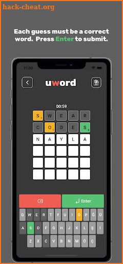 Uword: Online Word Game screenshot