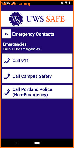 UWS SAFE screenshot