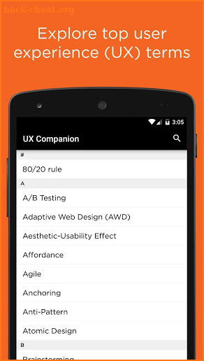 UX Companion screenshot