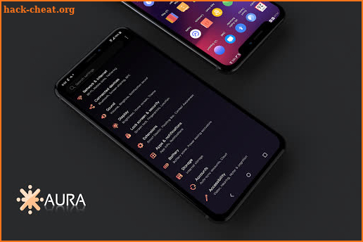 [UX8] Aura Orange Theme LG G8 V50 V40 V30 Pie screenshot