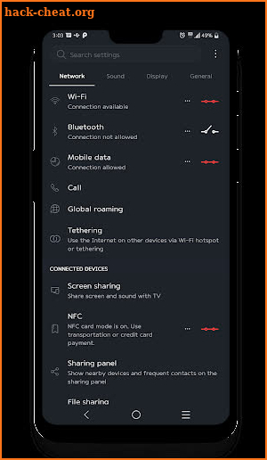[UX8] Line OS Dark LG V50 G8 V40 V30 G6 Pie screenshot