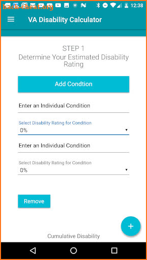 VA  Disability Rating & Compensation Calculator screenshot
