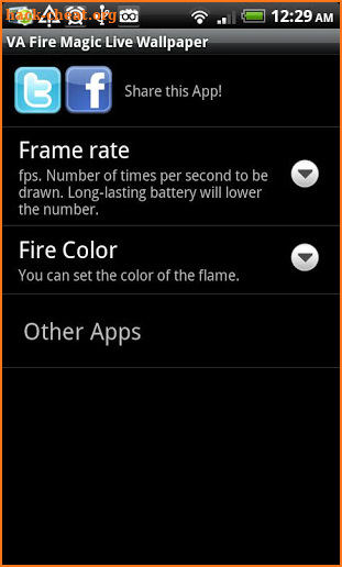 VA Fire Magic Wallpaper screenshot
