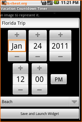 Vacation Countdown Widget screenshot