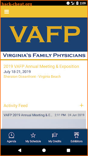 VAFP CME Events screenshot