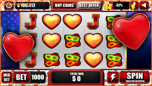 Valentine casino free slot machines screenshot