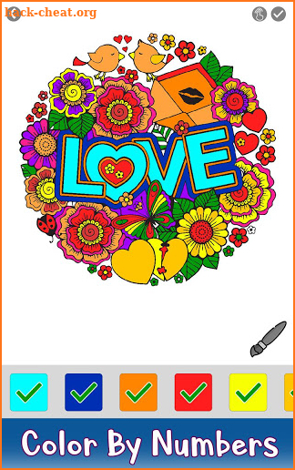Valentine Color by Number - Paint by Numbers Pages screenshot