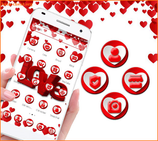 Valentine Day Enthusiastic Heart Theme screenshot