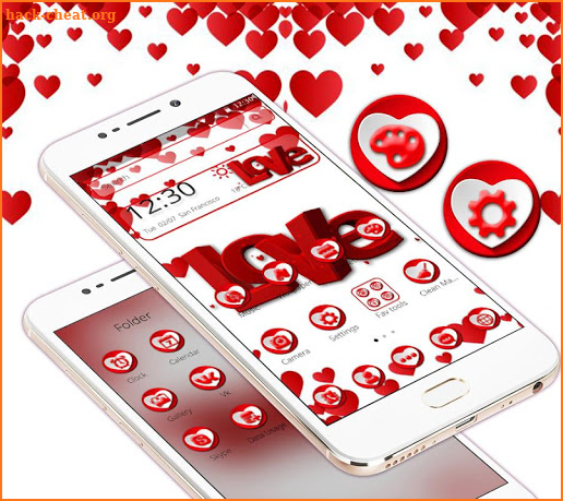Valentine Day Enthusiastic Heart Theme screenshot