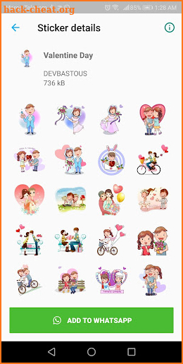 Valentine Day Stickers (WAStickerApps) screenshot