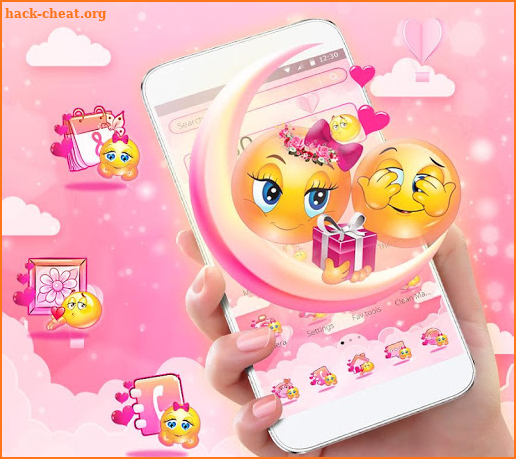 Valentine Emoji Love Couple Theme screenshot