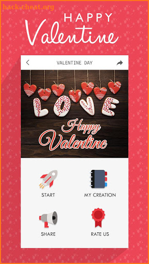 Valentine Greeting Card screenshot