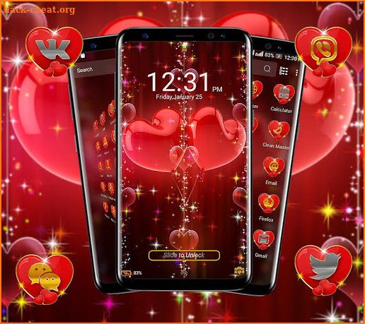 Valentine Heart Launcher Theme screenshot