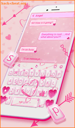Valentine Hearts Arrow Keyboard Theme screenshot