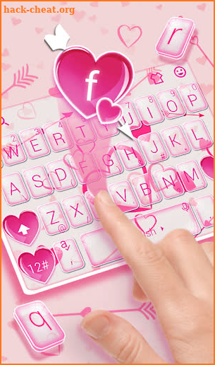 Valentine Hearts Arrow Keyboard Theme screenshot