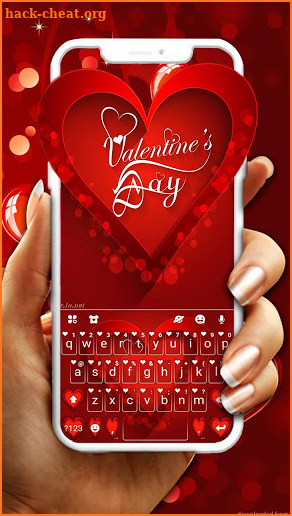 Valentine Hearts Keyboard Theme screenshot