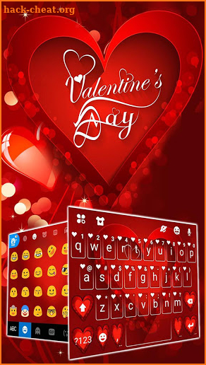 Valentine Hearts Keyboard Theme screenshot