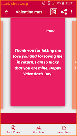 Valentine messages 2019 screenshot