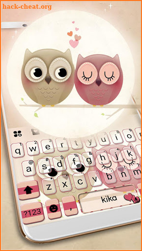 Valentine Owls Love Keyboard Theme screenshot
