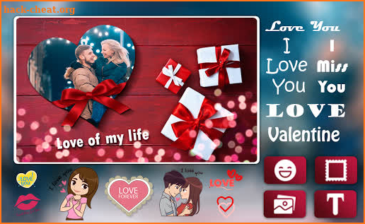 valentine photo frame 2020 screenshot