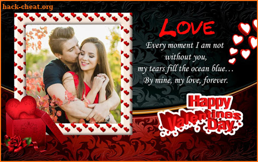Valentine Photo Frame Art & Valentines Day Card screenshot