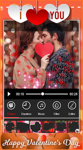 Valentine Photo Video Maker with music 2019 screenshot