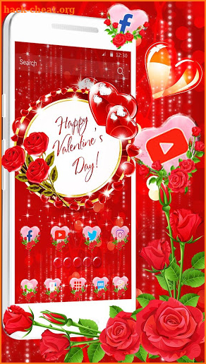 Valentine Rose Themes HD Wallpapers 3D icons screenshot