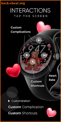Valentine Teddy - Watch Face screenshot