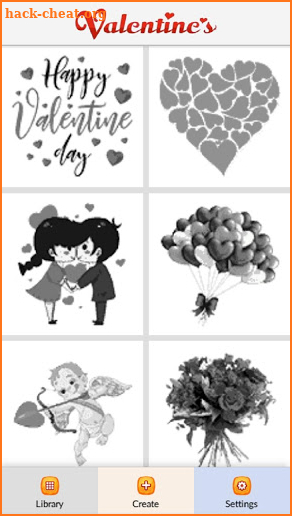Valentines Color by Number - Pixel Art Game screenshot