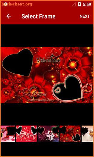Valentines Day Dual Photo Frame screenshot