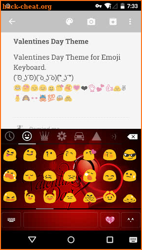Valentines Day Emoji Keyboard screenshot